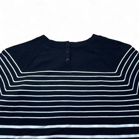 Talbots Women's Black and White Shirt - Picture 3 of 5